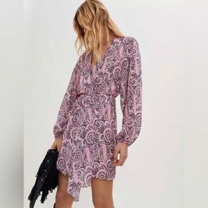 Brand new maje pink paisley dress. Maje size 36